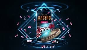 Ilustrasi taruhan olahraga teknologi tinggi di neonwin386 yang responsif untuk perangkat mobile